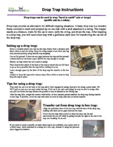 Drop Trap Instructions – Indy Neighborhood Cats